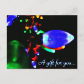 kerstlampvoet briefkaart (Voorkant)