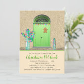 Kerstlampvoet - Zuidwestelijke Cactus-feestdag Kaart (Staand voorkant)