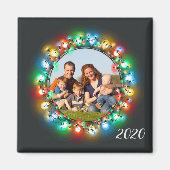 Kerstlamsfeestdag foto met jaar magneet (Voorkant)