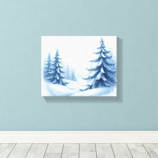 Kerstland Canvas Afdruk (Insitu (Houten vloer))