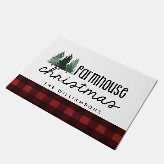 Kerstland Gepland kerstfeest Familienaam Hout Deurmat (Schuin)