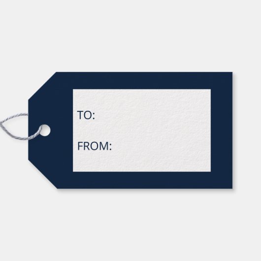 Kerstland met een rode buik en Baubles Cadeaulabel (Achterkant Horizontaal)