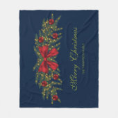 Kerstland met een rode buik en Baubles Fleece Deken (Voorkant)