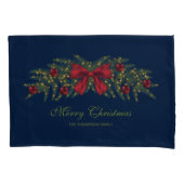 Kerstland met een rode buik en Baubles Kussensloop (Voorkant-Links)