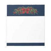 Kerstland met een rode buik en Baubles Notitieblok (Voorkant)