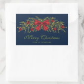 Kerstland met een rode buik en Baubles Rechthoekige Sticker (Tas)