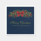 Kerstland met een rode buik en Baubles Servet (Voorkant)