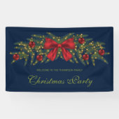 Kerstland met een rode buik en Baubles Spandoek (Horizontaal)