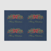 Kerstland met een rode buik en Baubles Tissuepapier (Voorkant)