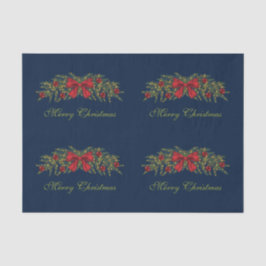 Kerstland met een rode buik en Baubles Tissuepapier