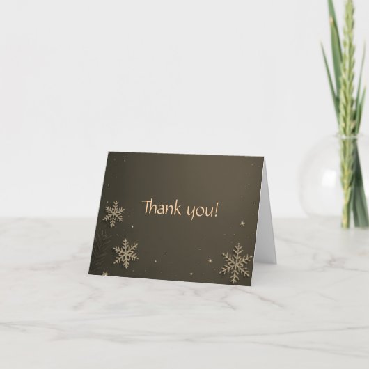 Kerstland Sneeuwvlok Bedankt aangepaste kaart (Voorkant)