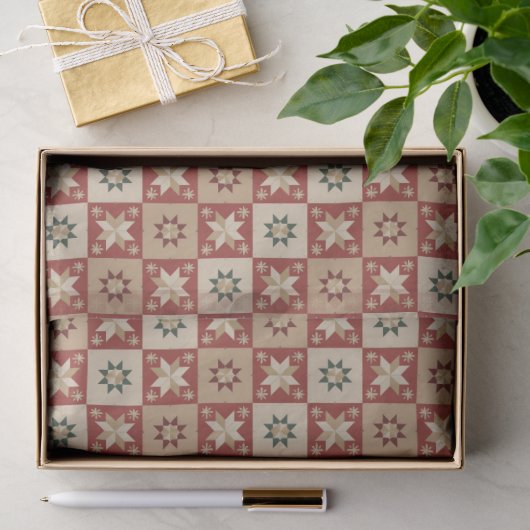 Kerstland Ster Quiltblokken Tissuepapier (Geschenk)