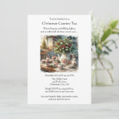 Kerstland Theepartij Kaart (Staand voorkant)