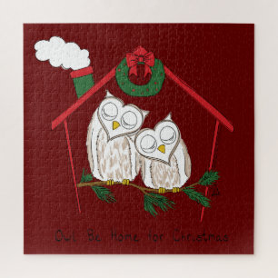 Kerstland van de uil vakantie legpuzzel