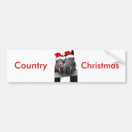 Kerstlandpaarden Bumpersticker (Voorkant)