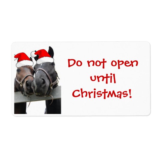Kerstlandpaarden Etiket (Voorkant)