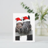 Kerstlandpaarden Feestdagenkaart (Staand voorkant)