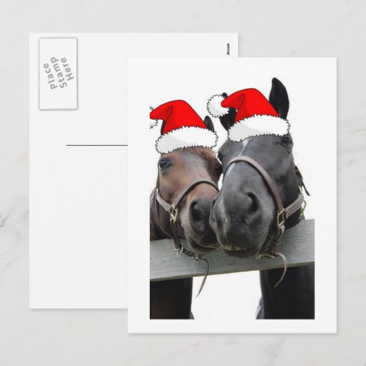 Kerstlandpaarden Feestdagenkaart (Voorkant / Achterkant)