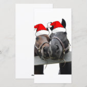 Kerstlandpaarden Feestdagenkaart (Voorkant / Achterkant)