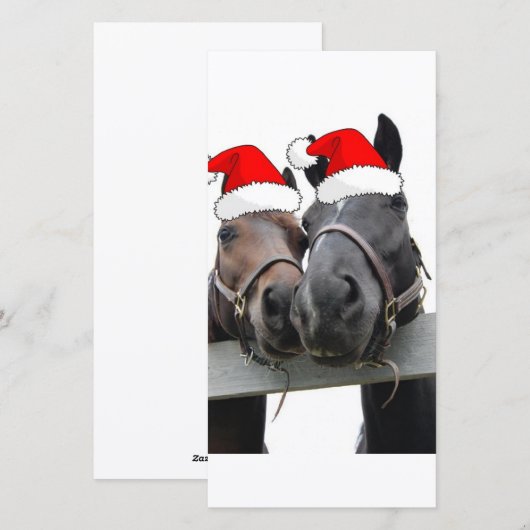 Kerstlandpaarden Feestdagenkaart (Voorkant / Achterkant)