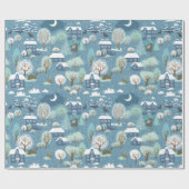 Kerstlandschap Cadeaupapier (Vlak)