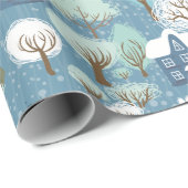 Kerstlandschap Cadeaupapier (Rol Hoek)