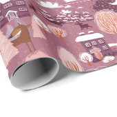 Kerstlandschap Cadeaupapier (Rol Hoek)