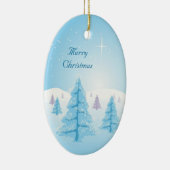 Kerstlandschap Keramisch Ornament (Rechts)