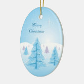 Kerstlandschap Keramisch Ornament (Links)