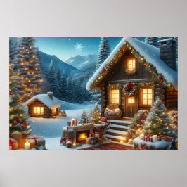 Kerstlandschap Poster
