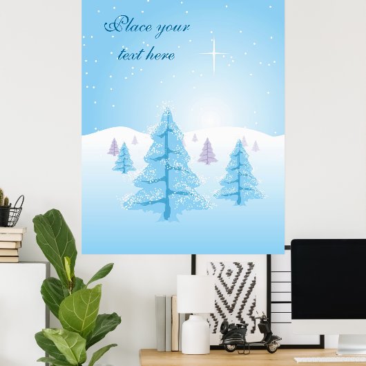Kerstlandschap Poster (Thuiskantoor)
