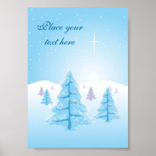 Kerstlandschap Poster