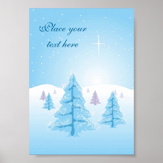 Kerstlandschap Poster (Voorkant)