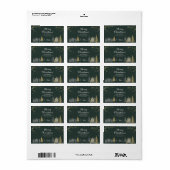 Kerstlandschap Vakantie Retouradres Etiket (Full Sheet)