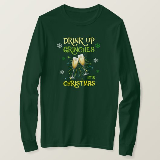 Kerstlange hoes T-Shirt (Design voorkant)