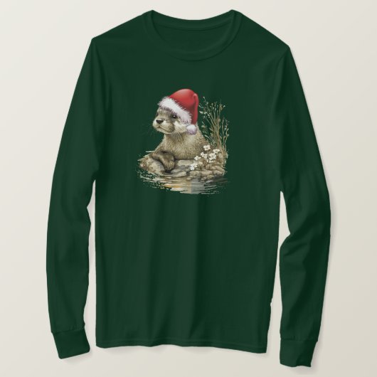 Kerstlange hoes T-Shirt (Design voorkant)