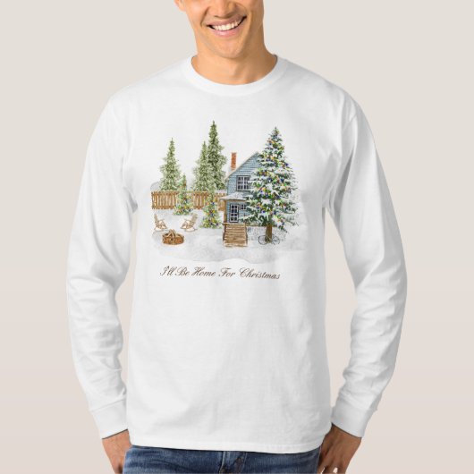 Kerstlange hoes T-Shirt (Voorkant)