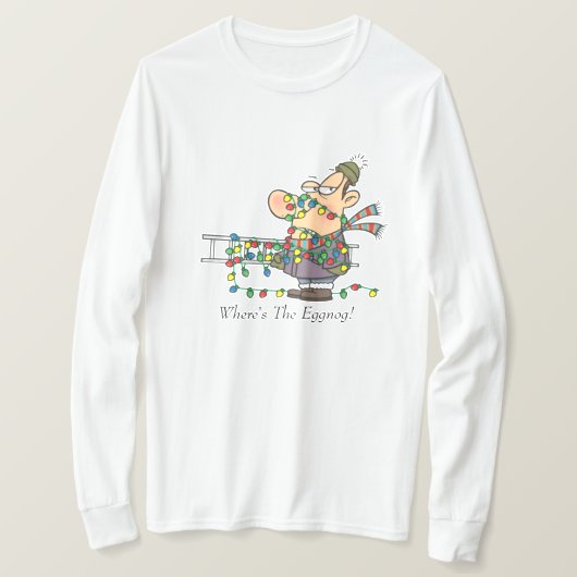 Kerstlange hoes T-Shirt (Design voorkant)