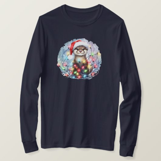 Kerstlange hoes T-Shirt (Design voorkant)