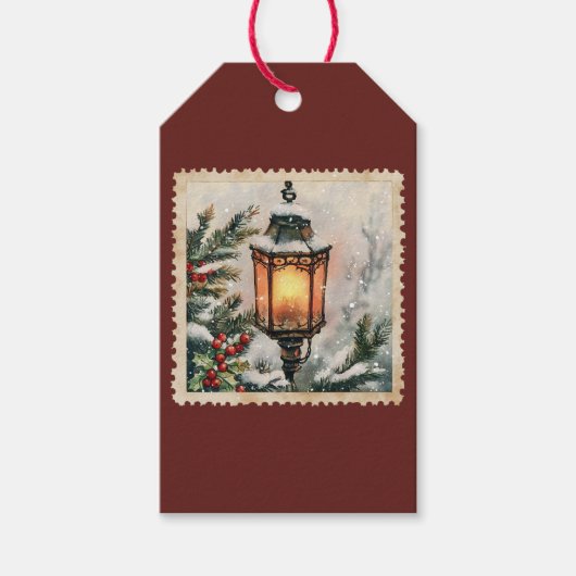 Kerstlantaarn Cadeaulabel (Voorkant)