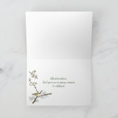 Kerstlantaarn en muziek in mousserende sneeuw feestdagen kaart (Binnen)