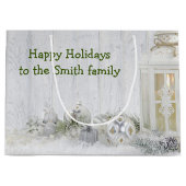 Kerstlantaarn en Ornamenten Groot Cadeauzakje (Voorkant)