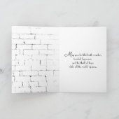 Kerstlantaarn en Poinsettia Bouquet Feestdagen Kaart (Binnen)