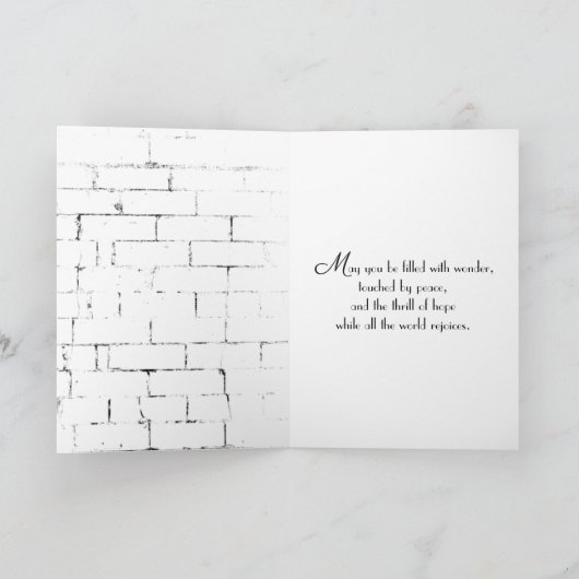 Kerstlantaarn en Poinsettia Bouquet Feestdagen Kaart (Binnen)