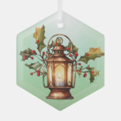 Kerstlantaarn Glas Ornament (Voorkant)