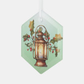 Kerstlantaarn Glas Ornament (Voorkant links)