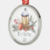 Kerstlantaarn Holly Pine Apple Custom Dated Ce Metalen Ornament (Links)