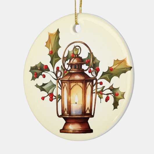 Kerstlantaarn Keramisch Ornament (Links)