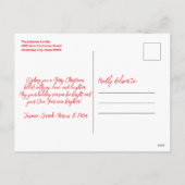 Kerstlantaarn Pine Branch en Holly Berries Feestdagenkaart (Achterkant)