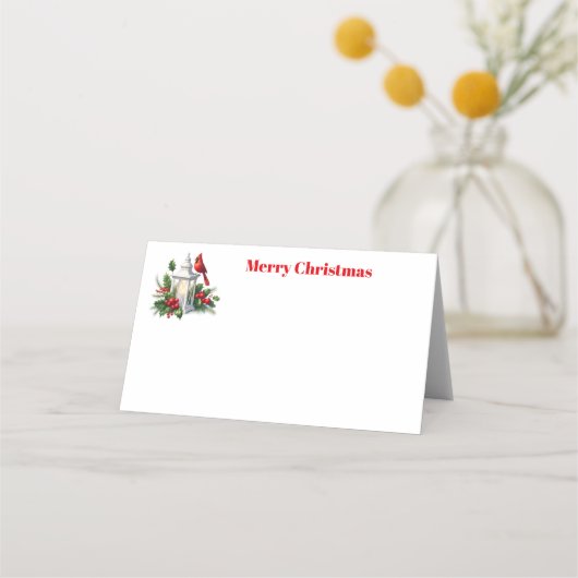 Kerstlantaarn Plaatskaartje (Voorkant)